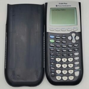 Texas Instruments TI-84 Plus Graphing Calculator Tested Working with Cover